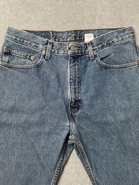 Vintage Levi 505 Jeans Mens 34x32 Blue Denim Faded Cotton Straight Leg 00s